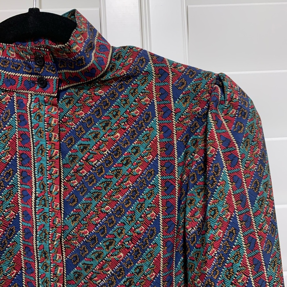 Vintage Mock Neck Blouse - Picture 2 of 5